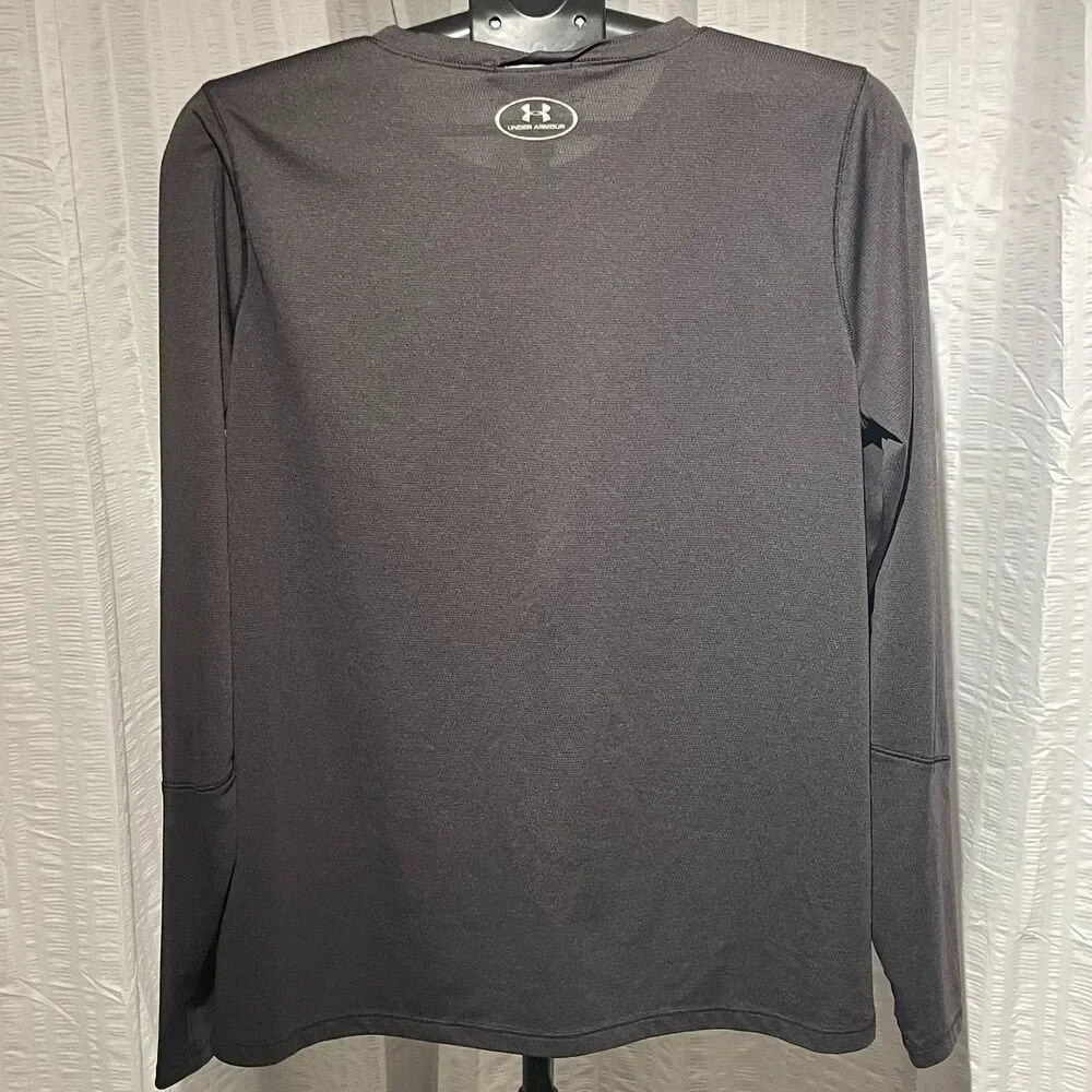 Under Armour 1305681 Women L Black HeatGear Locker T Long Sleeve Shirt Loose